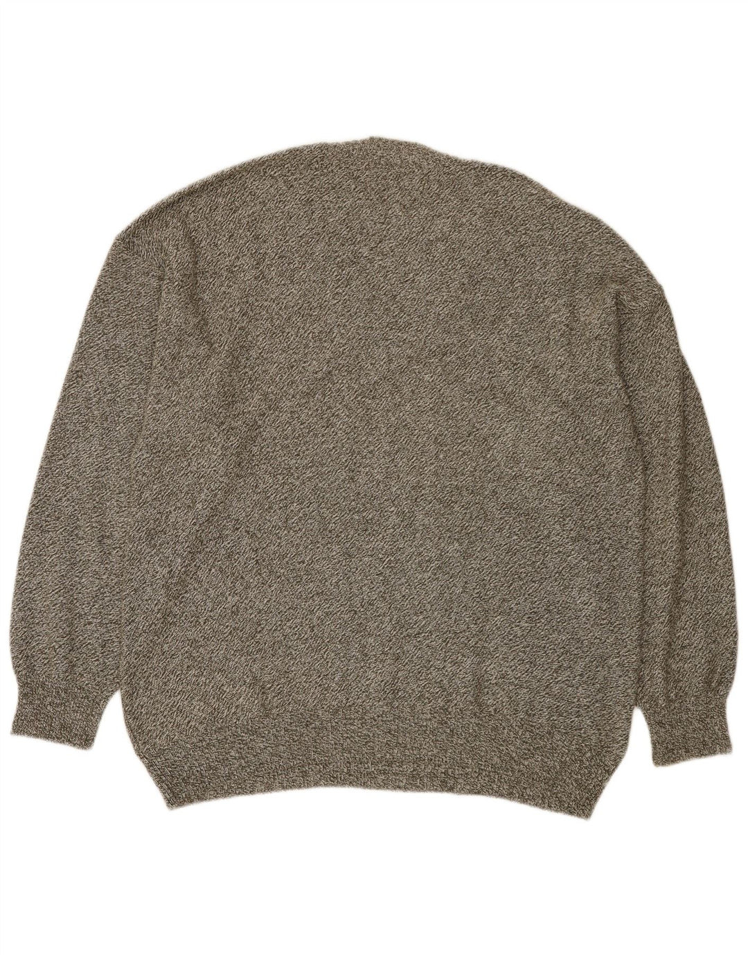 Maglione da uomo con scollo a V Engbers IT 50 cotone a righe grigio medio