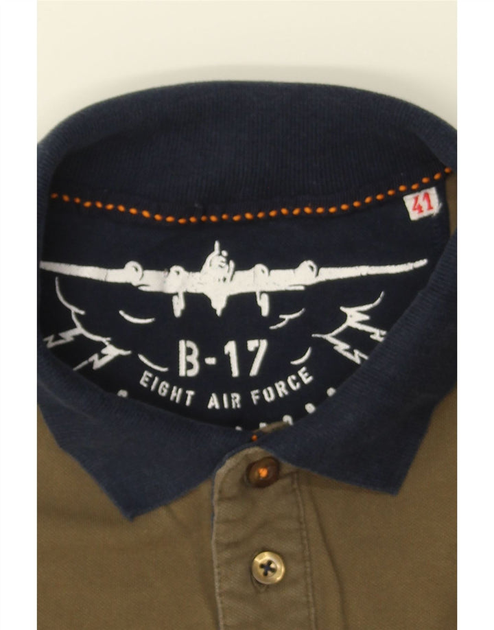 AVIREX Mens Polo Shirt Medium Khaki Cotton Vintage Avirex and Second-Hand Avirex from Messina Hembry 