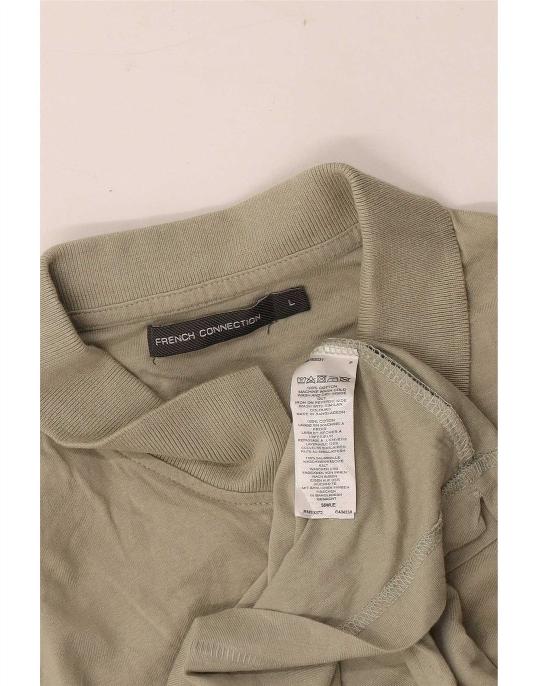 Polo da uomo French Connection grande in cotone kaki