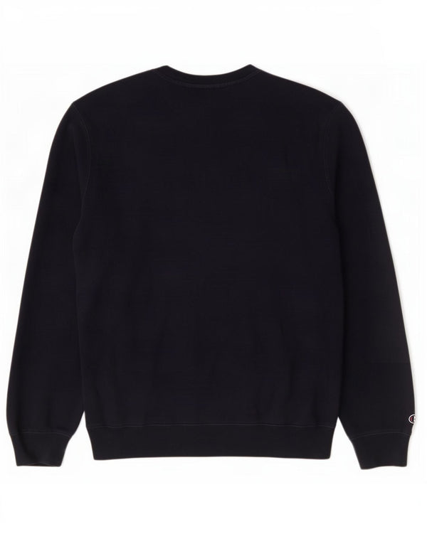 Felpa grafica da uomo Champion Felpa media in cotone blu navy