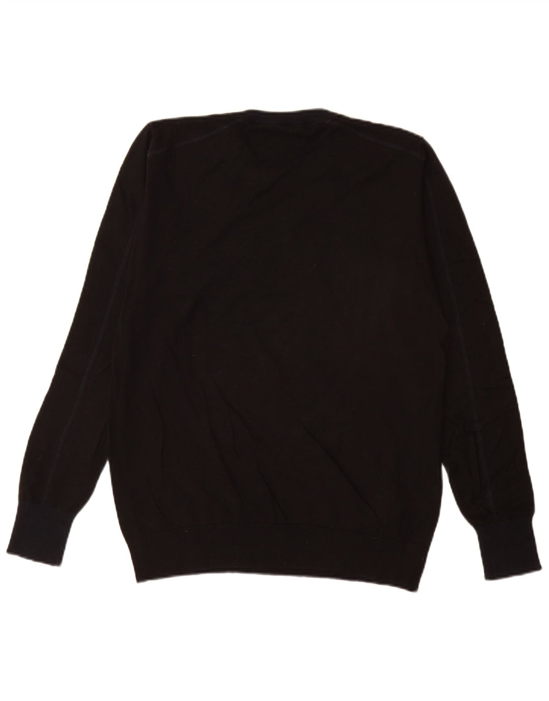 Maglione maglione girocollo da uomo Gas cotone medio nero