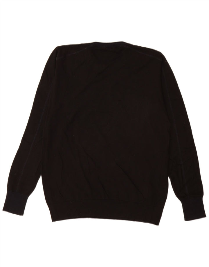Maglione maglione girocollo da uomo Gas cotone medio nero