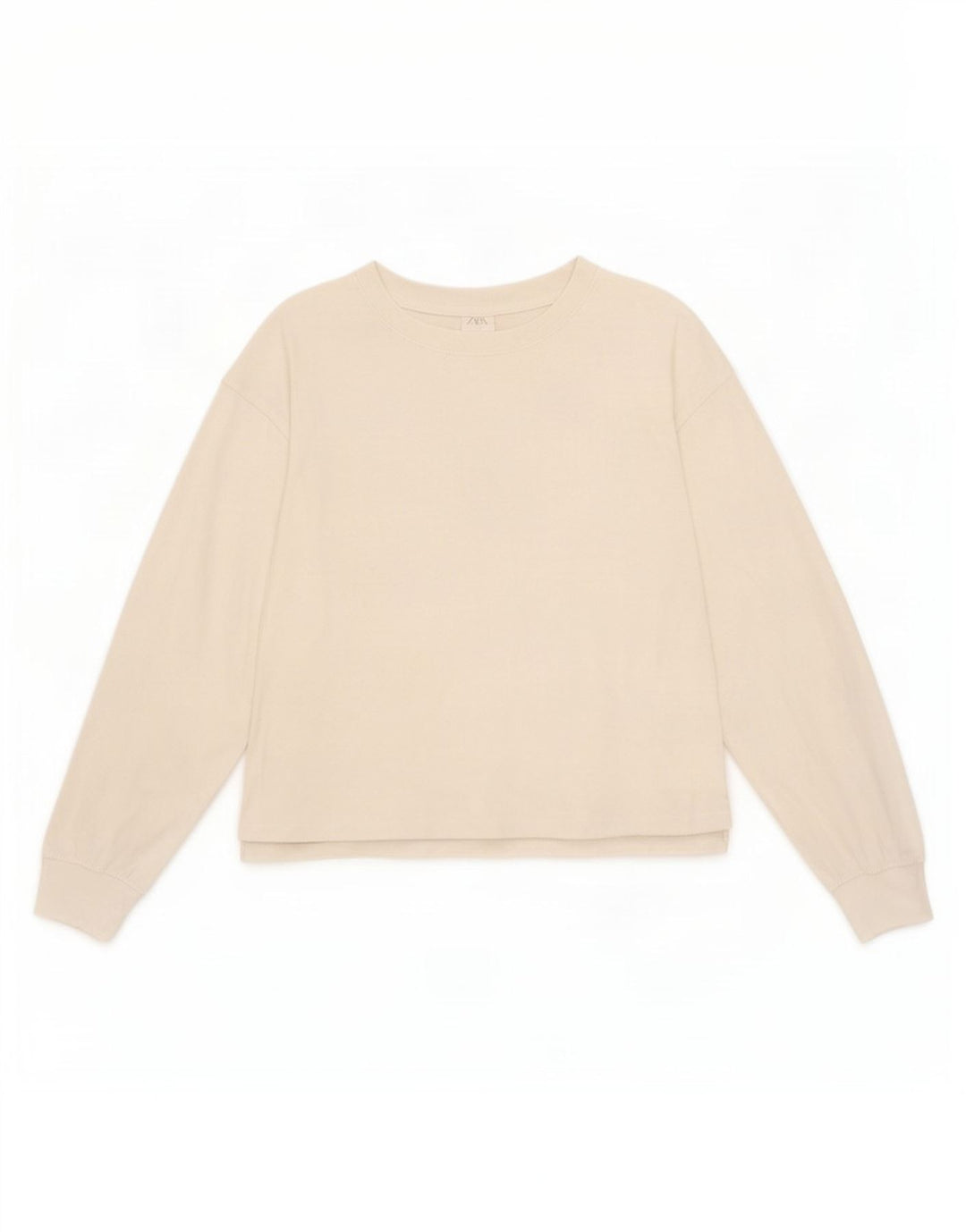 Top Zara Bambina Manica Lunga 13-14 Anni Bianco