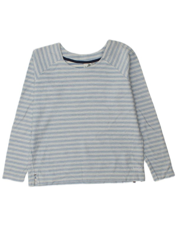 Felpa da donna Weird Fish Jumper UK 14 Cotone a righe grandi blu