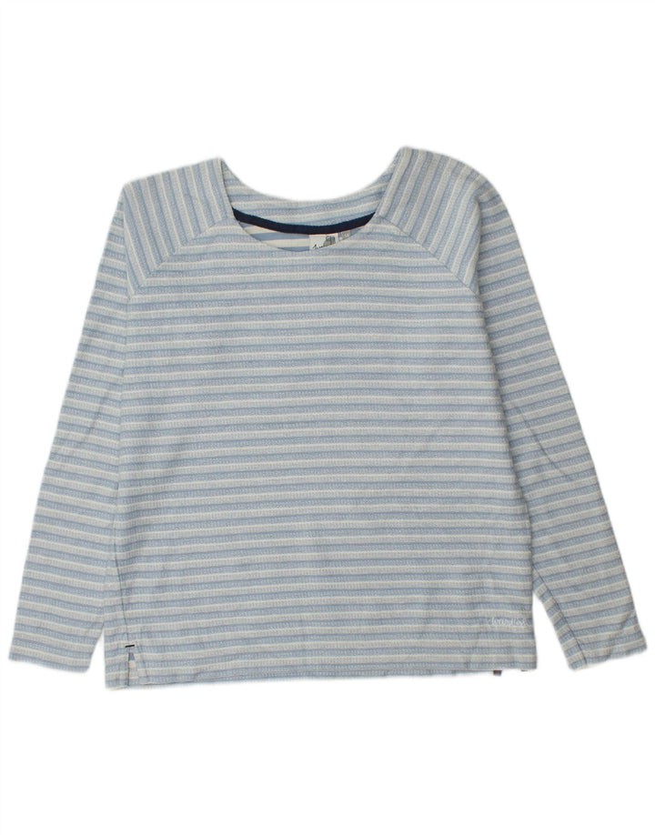 Felpa da donna Weird Fish Jumper UK 14 Cotone a righe grandi blu