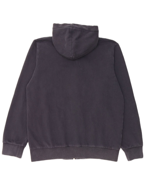 Felpa con cappuccio e zip grafica da uomo Rifle XL in cotone blu navy