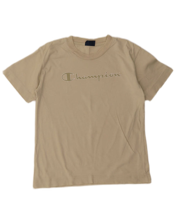 T-shirt grafica Champion da bambino, 9-10 anni, in cotone beige