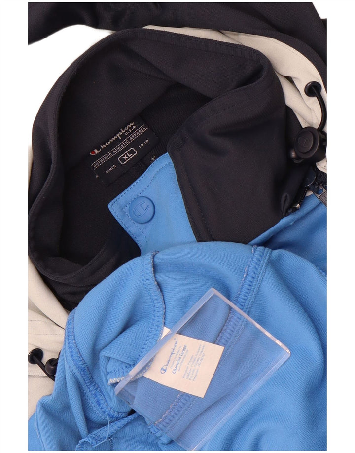 Giacca da tuta da uomo con cappuccio Champion XL Blu in poliestere color block