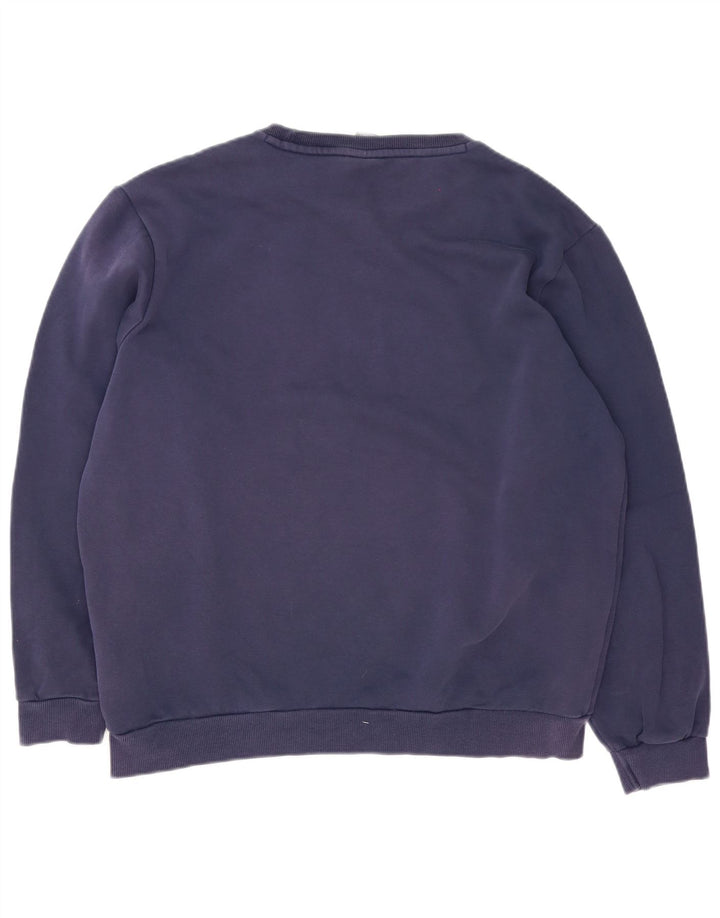 Felpa grafica da uomo Puma Maglione grande in cotone blu navy