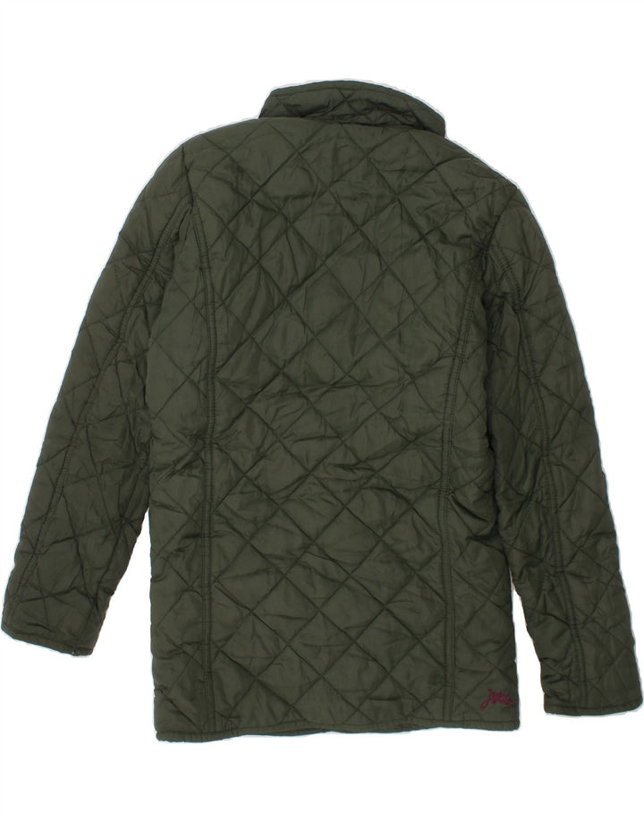 JOULES Girls Quilted Jacket 9-10 Years Khaki Polyester Vintage Joules and Second-Hand Joules from Messina Hembry 