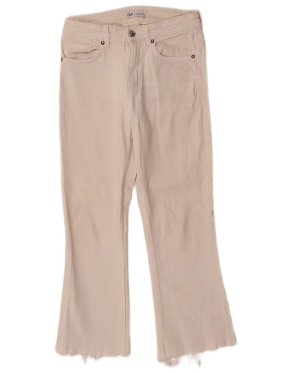 Jeans Bootcut da donna Zara EU 36 XS W26 L24 Cotone bianco