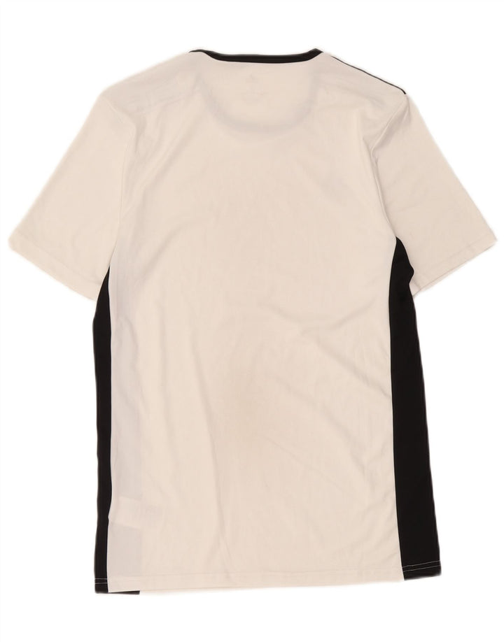 T-shirt Adidas Aeroready da uomo, piccola, in poliestere color block bianco