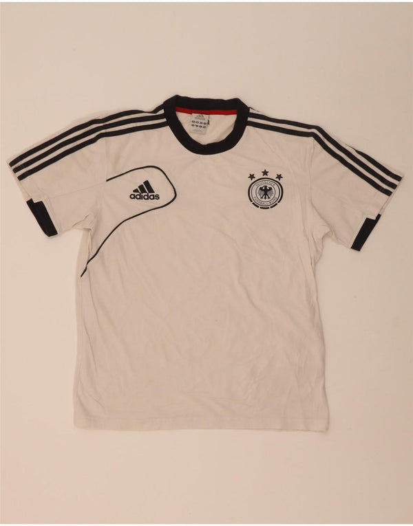 Maglietta Adidas da uomo Deutscher Fussball Bund UK 38/40 media bianca
