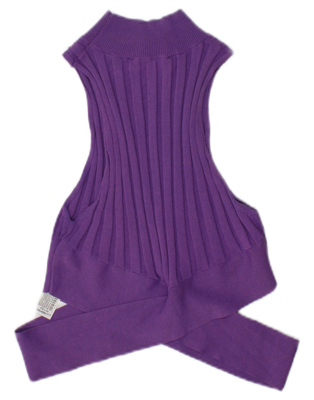 Canotta corta da donna Zara UK 12 Viscosa viola medio