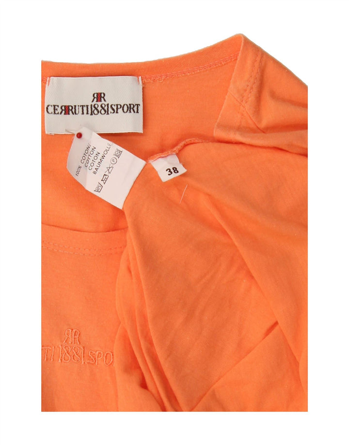 CERRUTI 1881 Womens T-Shirt Top EU 38 Medium Orange Cotton Vintage Cerruti 1881 and Second-Hand Cerruti 1881 from Messina Hembry 