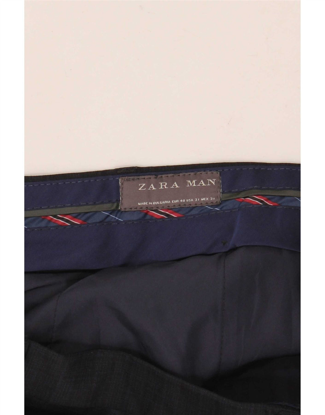 Pantaloni chino slim da uomo Zara EU 40 medi W31 L30 blu navy