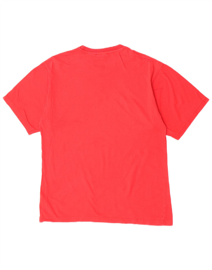 T-shirt grafica da uomo Fila Top grande in cotone rosso