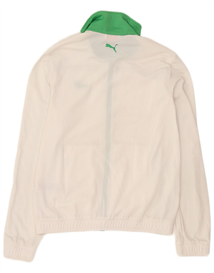 Giacca da tuta da uomo Puma in poliestere color block bianco medio