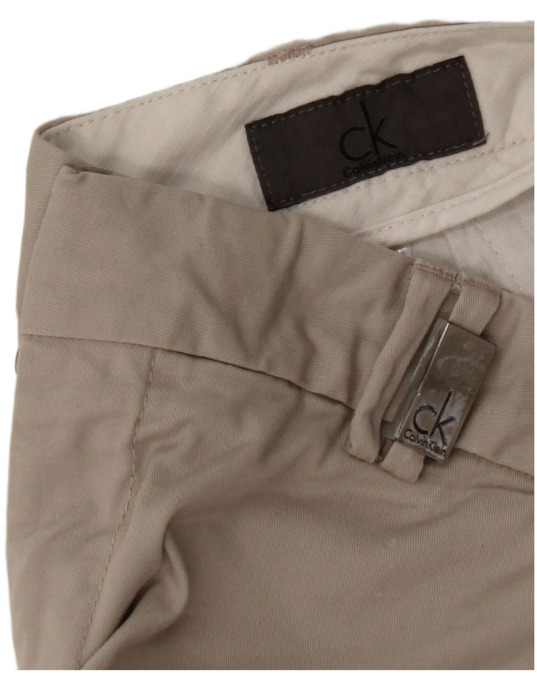 CALVIN KLEIN Mens Chino Shorts W34 Large Beige
