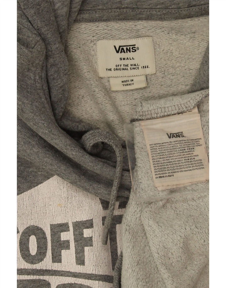 Felpa con cappuccio grafica da uomo Vans Small in cotone grigio