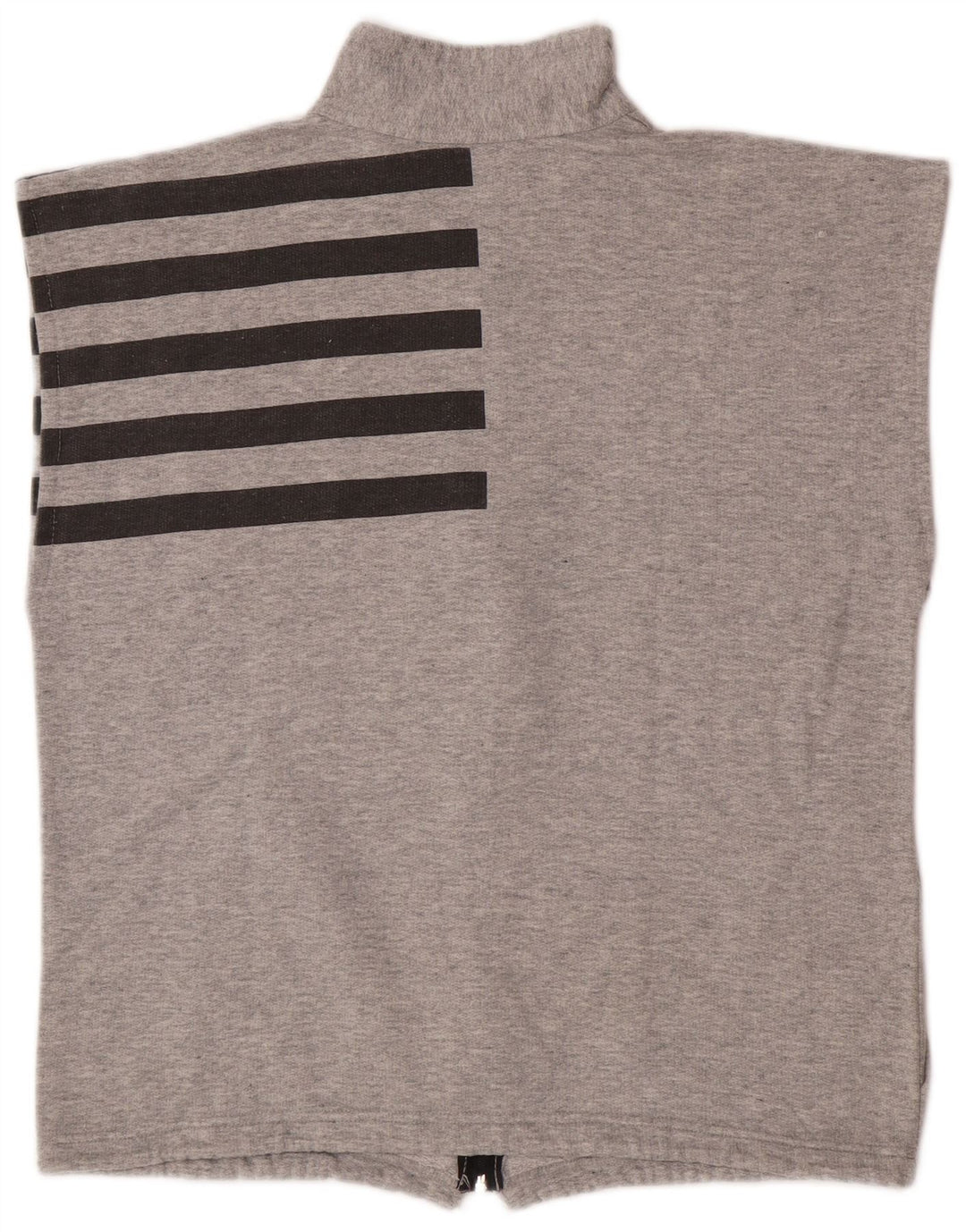 Giacca da ginnastica vintage da uomo senza maniche a righe grigio medio