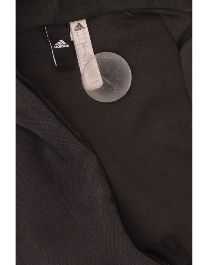 Maglione con cappuccio e zip ADIDAS da uomo piccolo in cotone nero