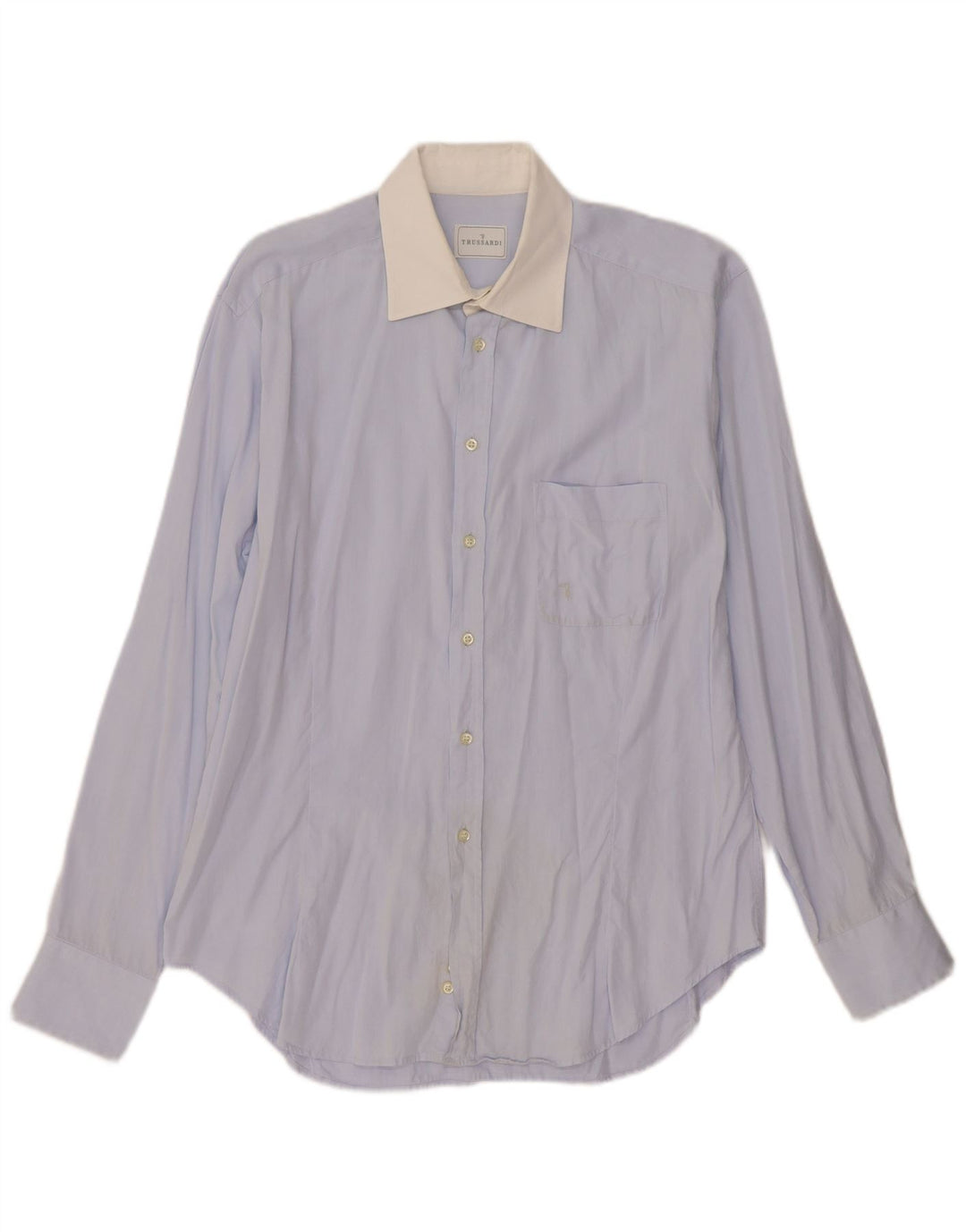 Camicia Trussardi Uomo Taglia 42 16 1/2 Large Blu Colorblock