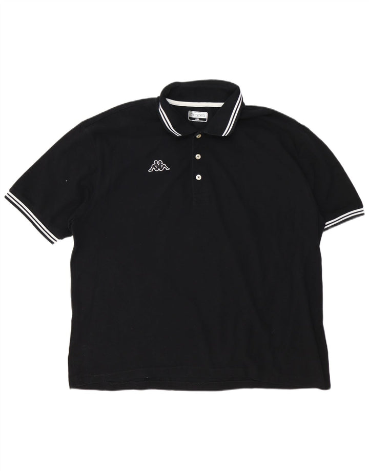 Polo Kappa da uomo 4XL Nera