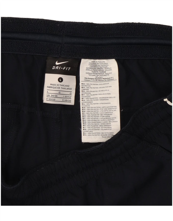 Pantaloncini sportivi Nike da uomo Dri Fit grandi in poliestere blu navy
