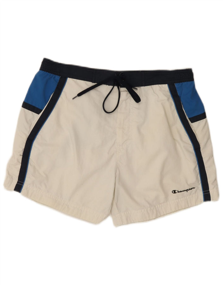 Pantaloncini da bagno da uomo Champion Large White Colourblock