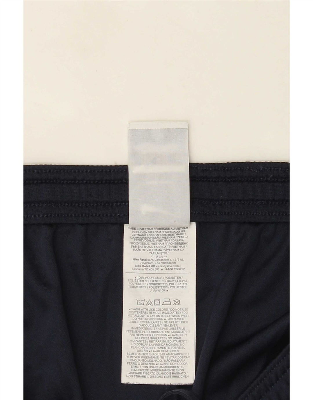 Pantaloncini sportivi Nike Dri Fit Slim da uomo, grandi, in poliestere color block blu navy