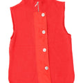 Maglione cardigan senza maniche da donna CHAPS UK 16 grande cotone rosso