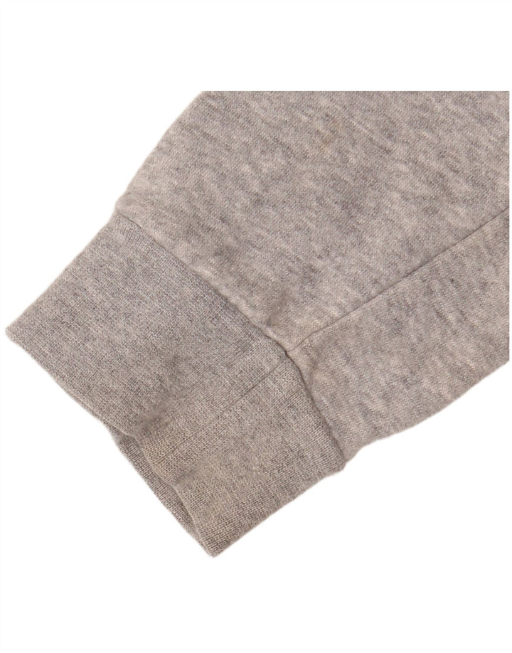 Maglione con cappuccio grafico ADIDAS per ragazzi 13-14 anni in cotone grigio screziato