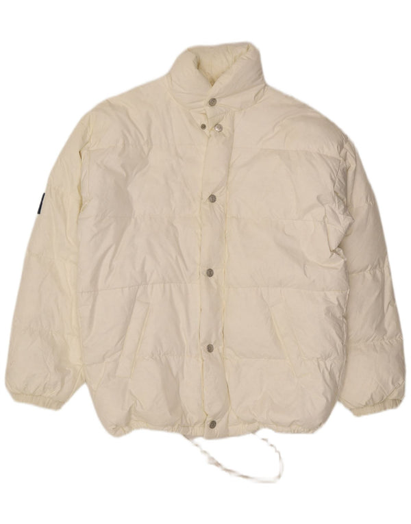 Giacca imbottita da uomo John F Gee UK 40 Large bianca in poliammide