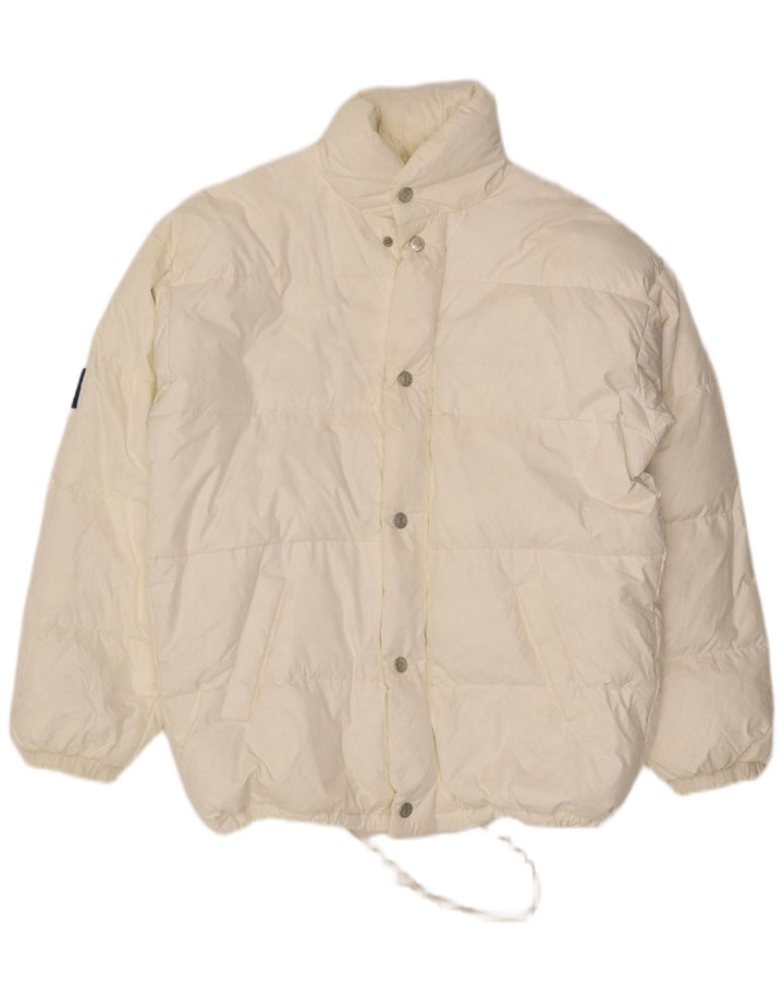 Giacca imbottita da uomo John F Gee UK 40 Large bianca in poliammide