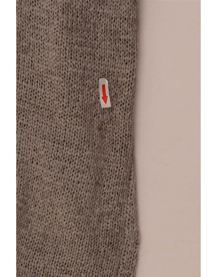 Maglione cardigan aperto classico da donna Marks & Spencer UK 16 grande grigio
