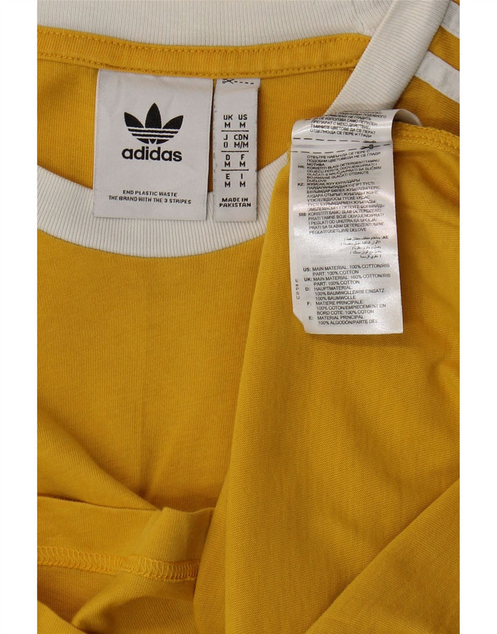 T-shirt da uomo Adidas Top in cotone giallo medio