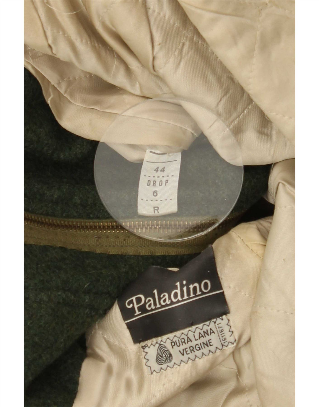 Soprabito vintage da uomo IT 44 XS in lana verde