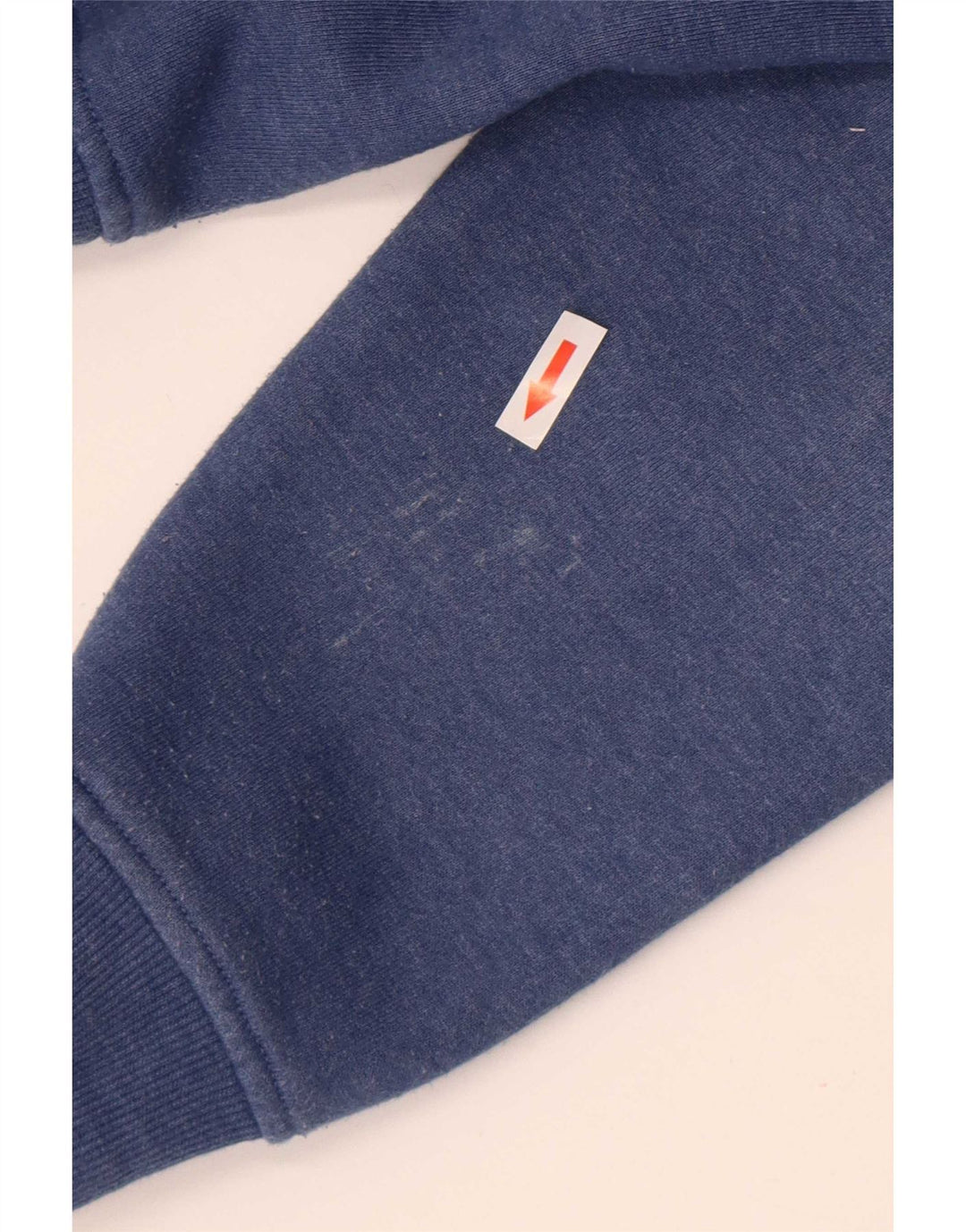 Maglione con cappuccio e zip da uomo Animal in cotone blu medio