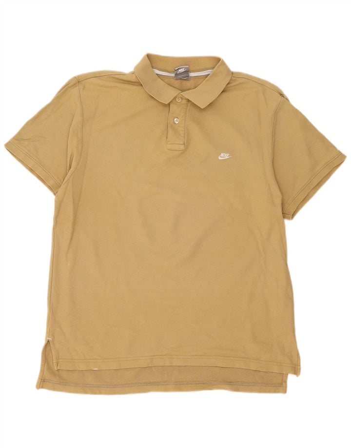 Polo Nike da uomo grande in cotone kaki