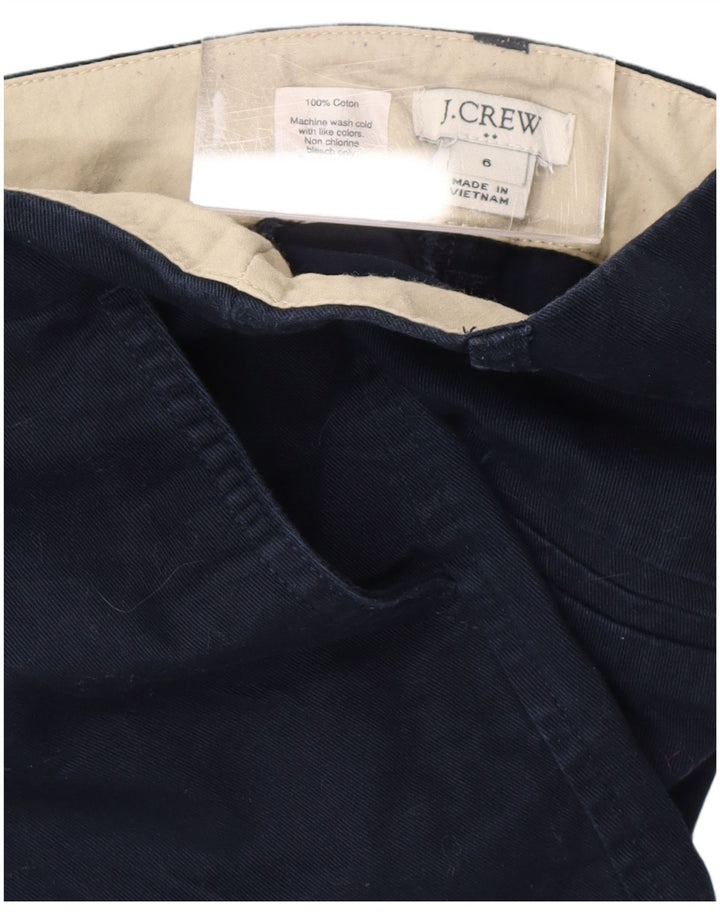 Pantaloncini chino da donna J. CREW US 6 medi W30 cotone blu navy