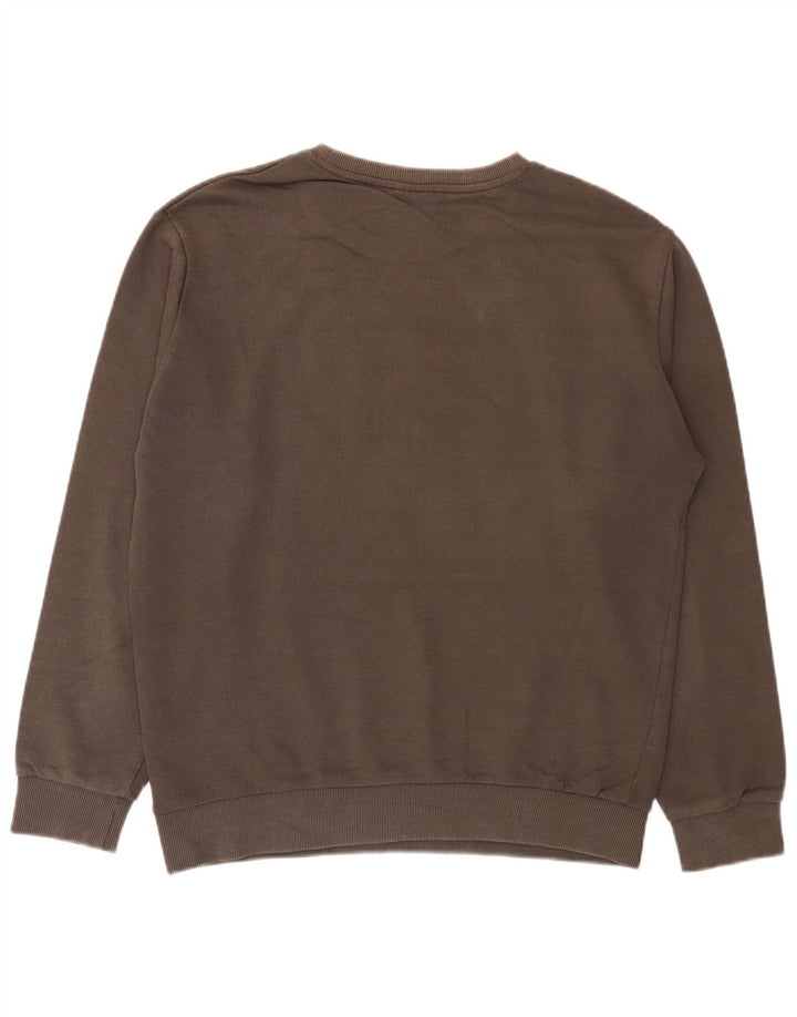 Felpa grafica da uomo Zara Maglione grande in cotone marrone