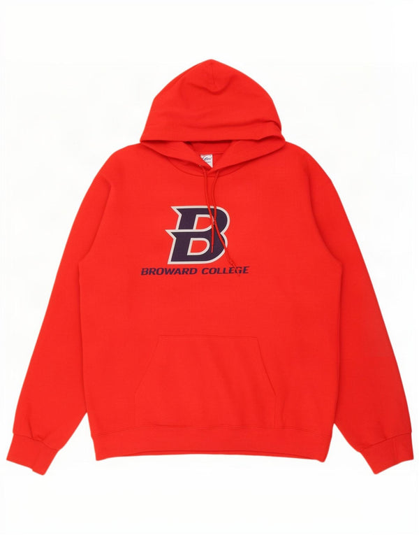 Felpa con cappuccio grafica da uomo Champion XL in cotone rosso