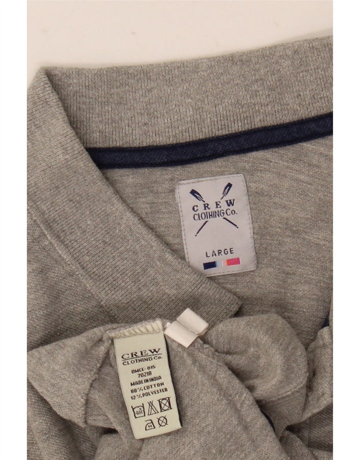 Crew Clothing Polo da uomo grande in cotone grigio