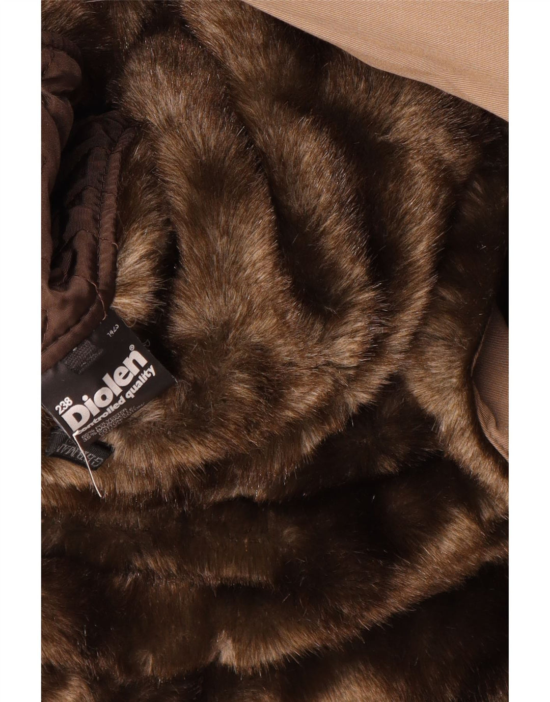Diolen Cappotto Sherpa da donna UK 16 Large Marrone Poliestere