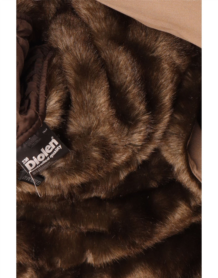 Diolen Cappotto Sherpa da donna UK 16 Large Marrone Poliestere