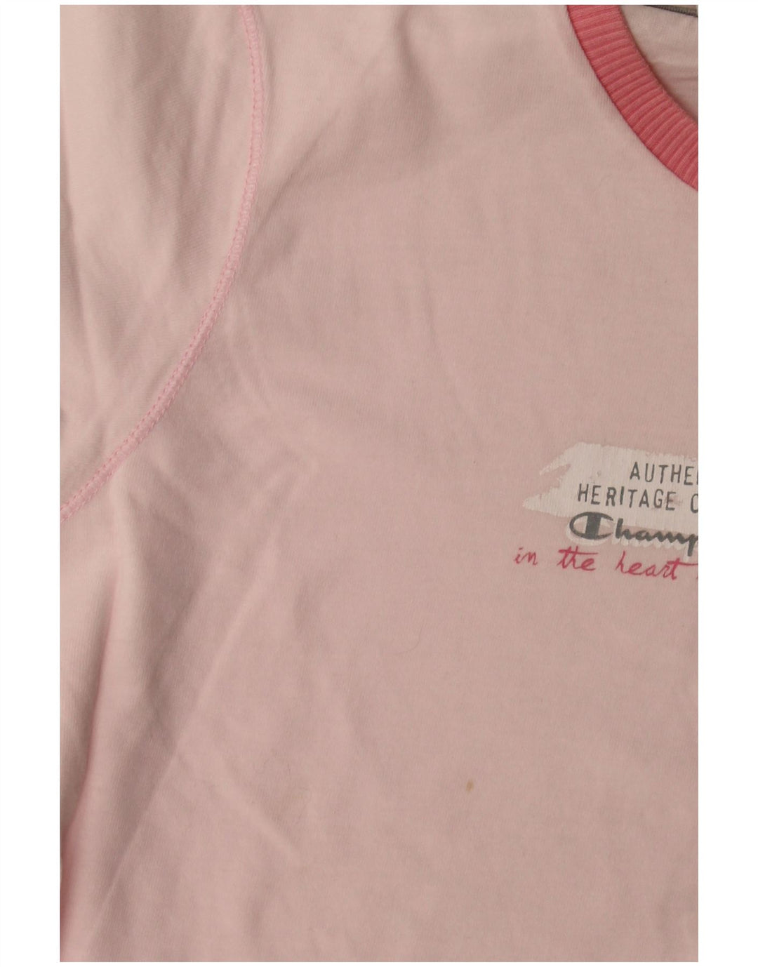 T-shirt grafica Champion da donna Heritage Classics UK 12 rosa medio