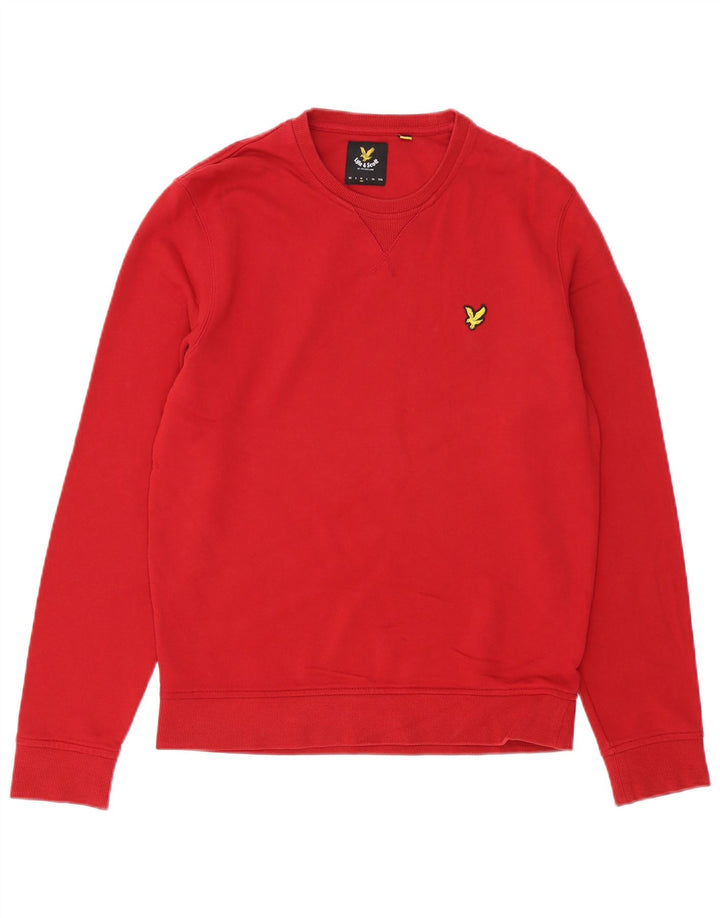 Felpa da uomo LYLE & SCOTT in cotone rosso medio