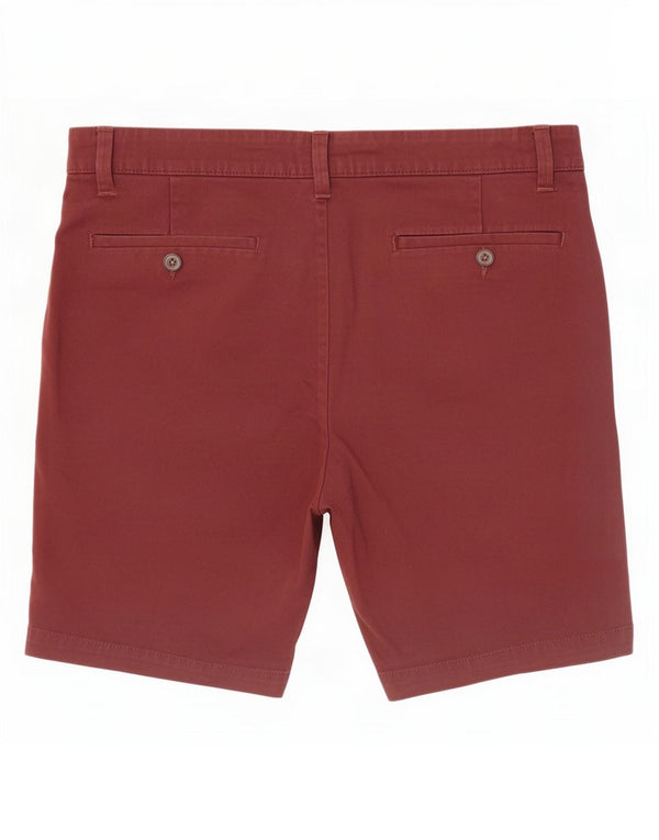 Pantaloncini chino da uomo Marks & Spencer W34 grandi in cotone bordeaux