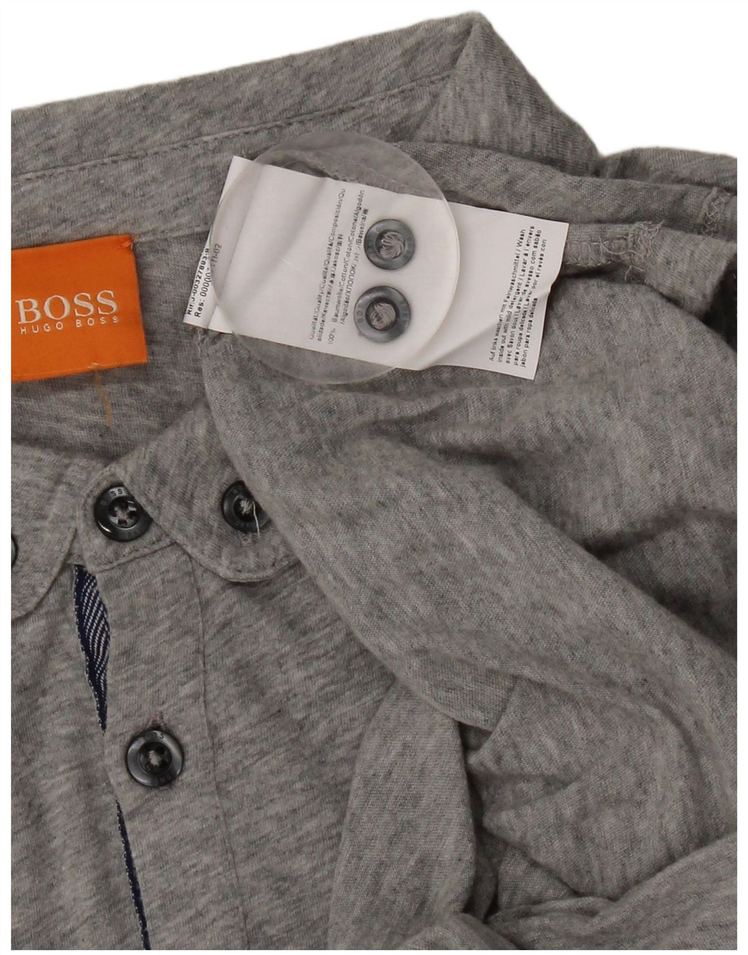 Polo da uomo Hugo Boss grande in cotone grigio